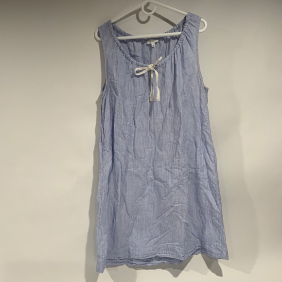 Haven Well Within Linen cotton pinstripe Sleep Dress - Picture 2 of 6